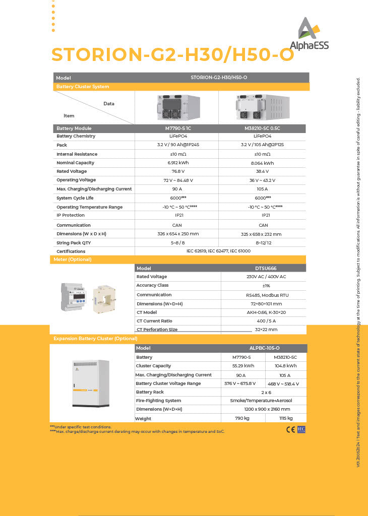 Alpha ESS STORION-G2-H30/H50-O