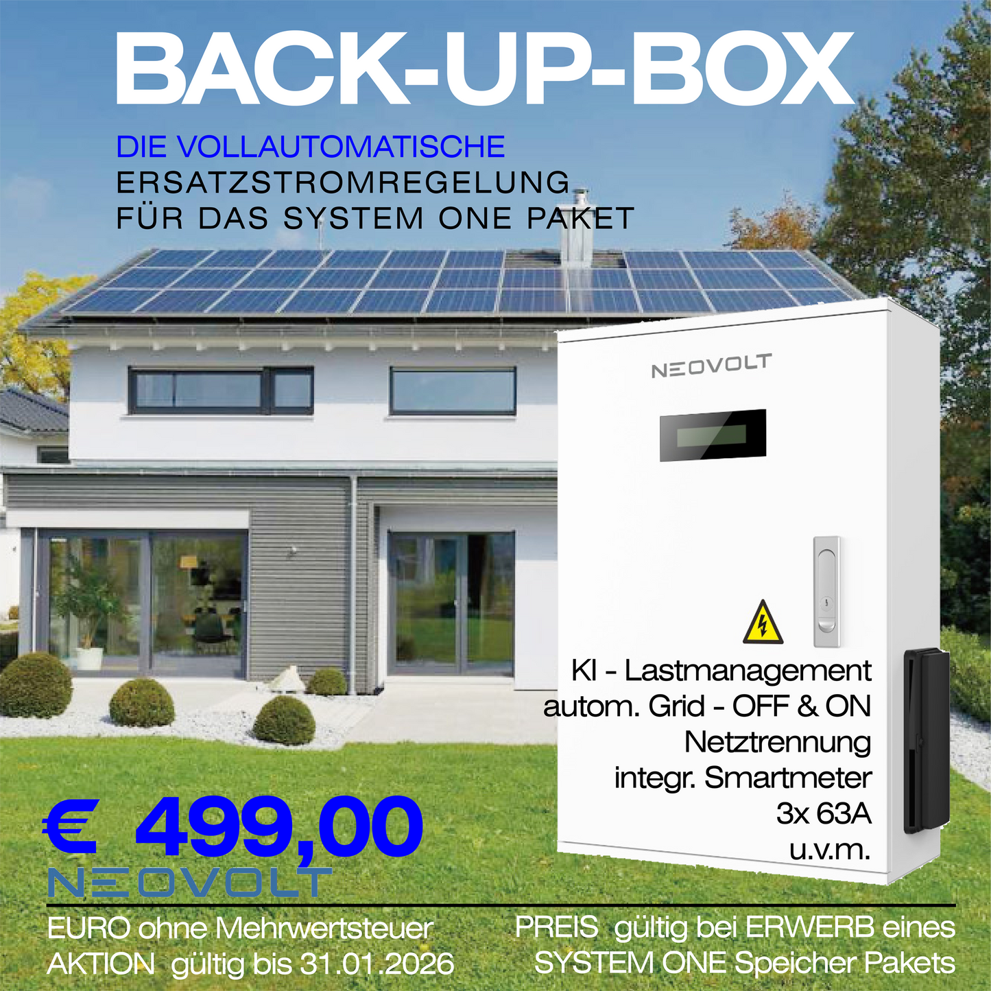 PV Set - NEOVOLT – Dreiphasige PV-Anlage mit Speicher | Notstrom & Wallbox