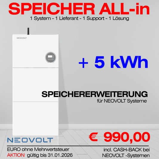 NEOVOLT –4.8 kWh Batterie Erweiterung