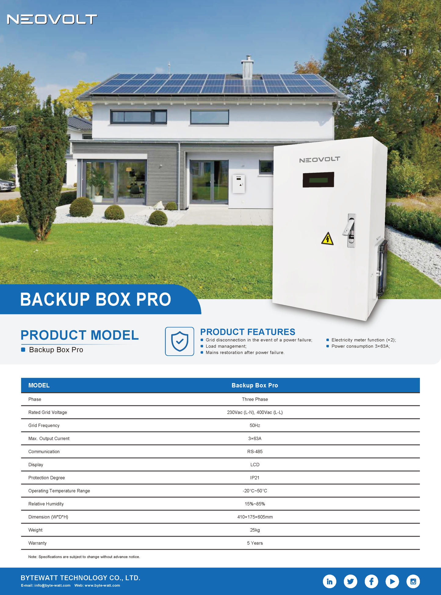 NEOVOLT-BACKUP-BOX Die nächste Leistungsstufe für PV-Speicherlösungen