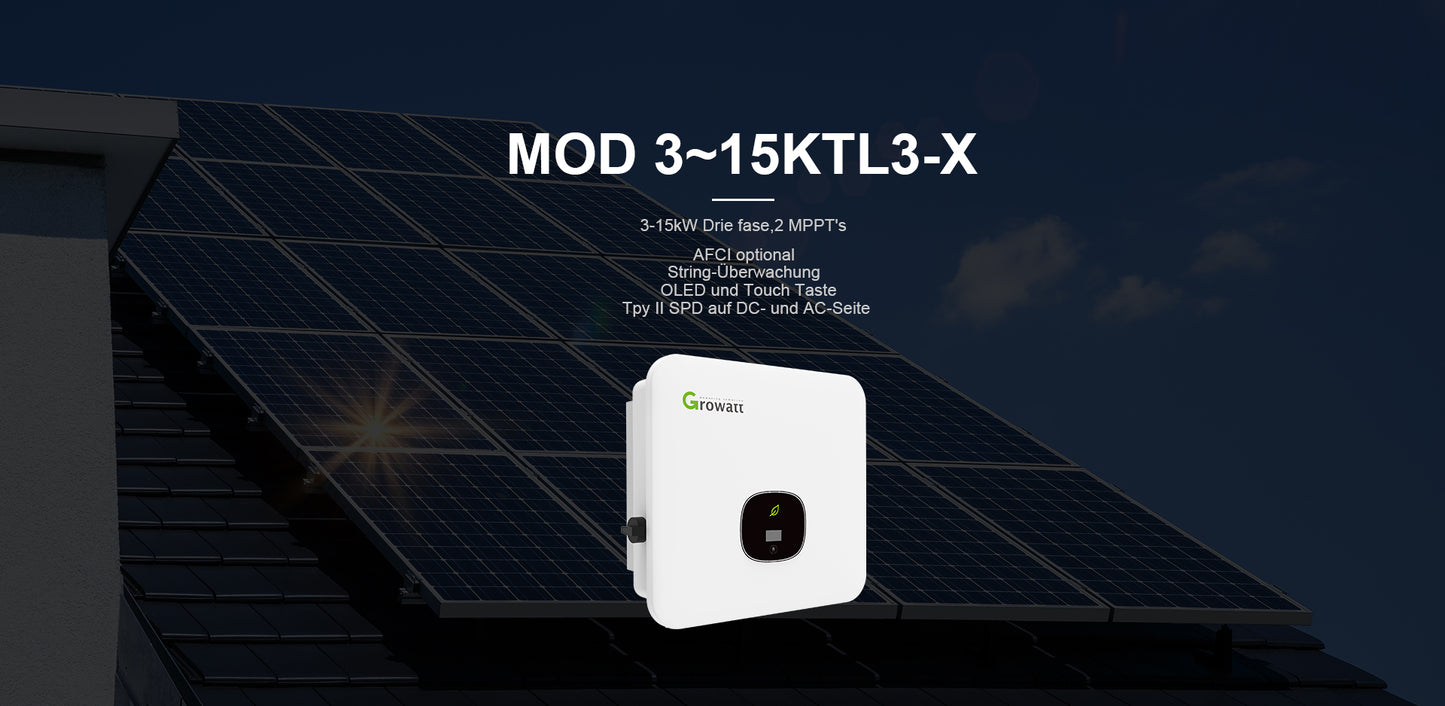 Growatt MOD TL 3 - X Inverter 3 kW - 15 kW no Battery